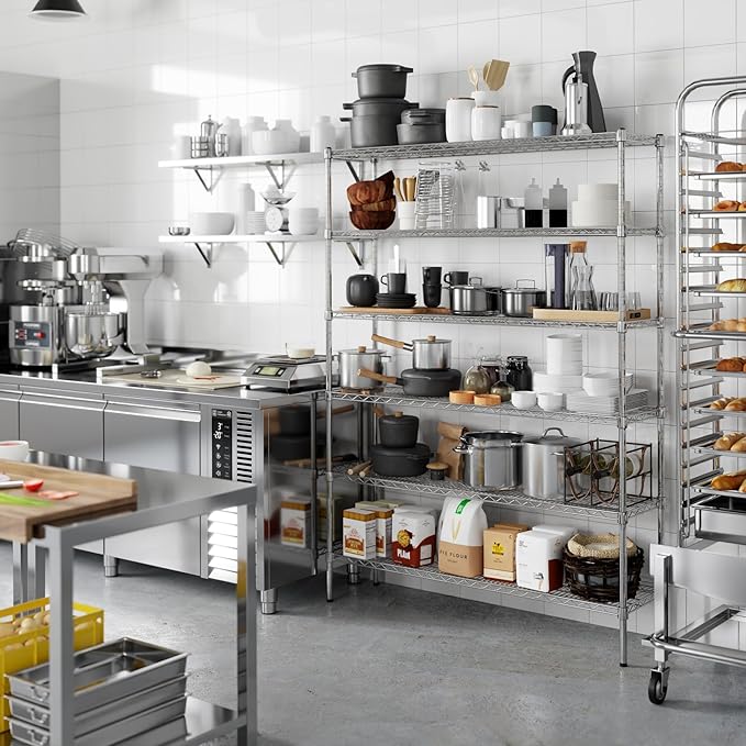 Regal Altair 14" Deep x 54" Wide x 74" Height Wire Shelving Kit | 6-Tier | NSF - Image 5