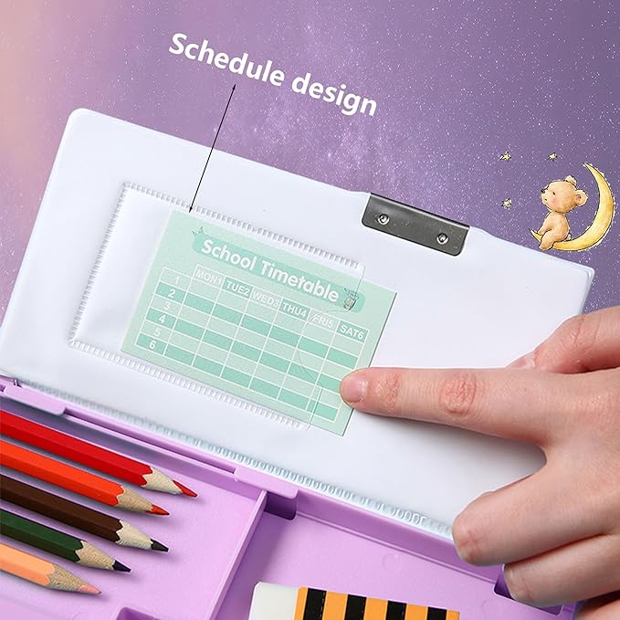Pop Up Multifunction Pencil Case, Cute Cartoon Pen Box Organizer Stationery - Image 5
