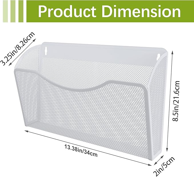 EasyPAG Single Pocket Wall File Organizer, Mesh Hanging File Folder Organizer - Image 8