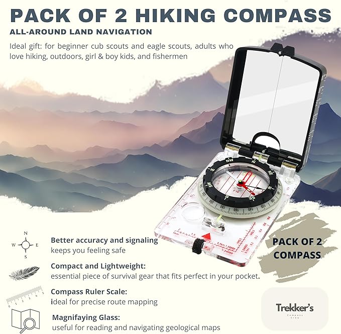 Trekker's Compass Crew Professional Military Lensatic Compass - Image 3