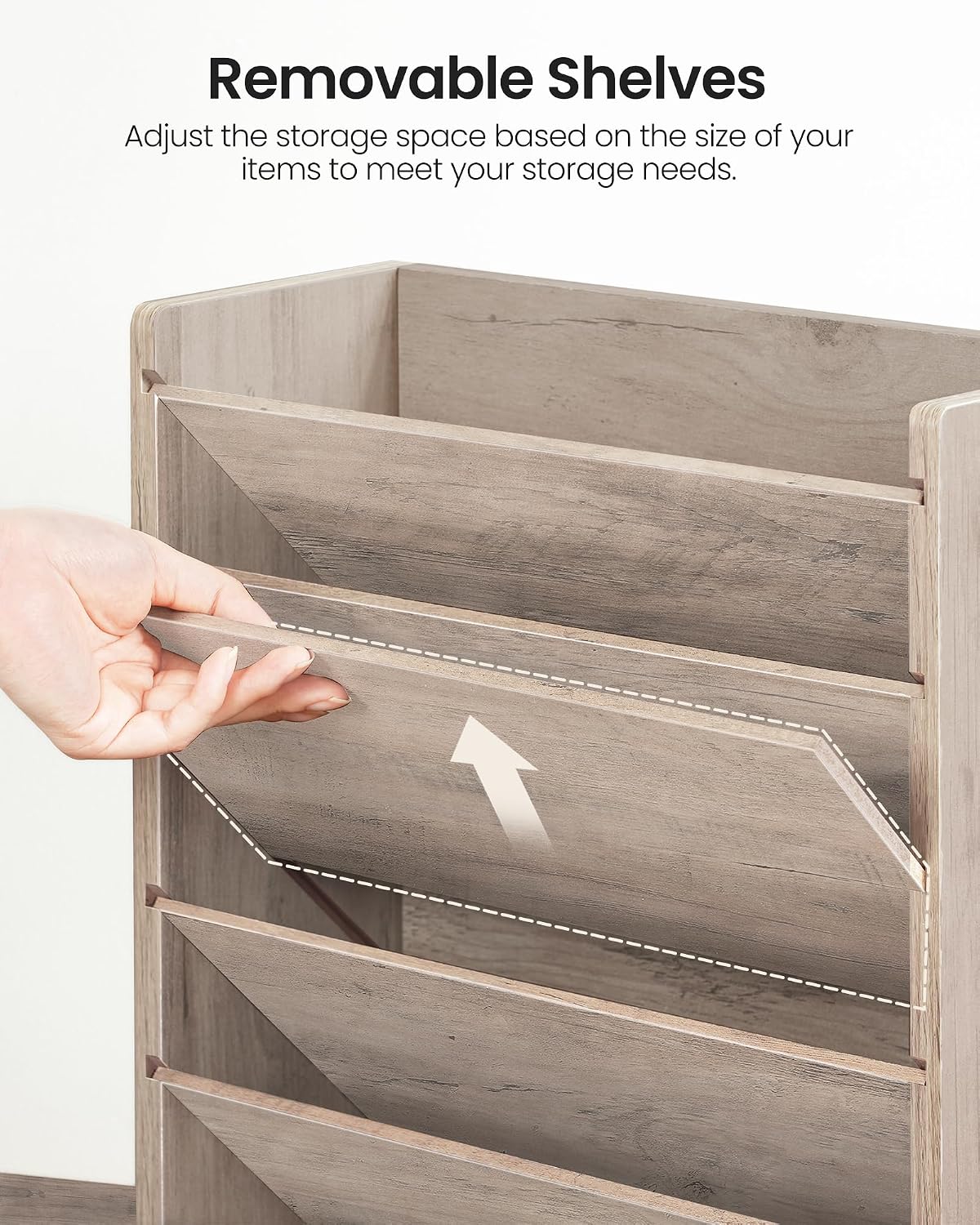 CHOEZON Wall File Organizer, 6-Tier Vertical Mount Hanging Holder with 2 Side...