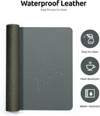 YSAGi Leather Desk Protector, Office Mat, Large Mouse Mat, Non-Slip PU Leather - Image 4
