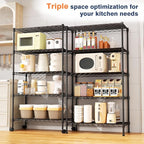 VANZBON 5-Tier Heavy Duty Wire Shelving Unit, Wire Shelf Racks - Image 3