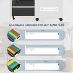 Fesbos 3 Drawer Vertical File Cabinets, Mobile Filling Cabinet - Image 4