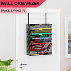 GDINDINFAN 6-Tier Hanging File Organizer Office Cubicle Accessories - Image 2