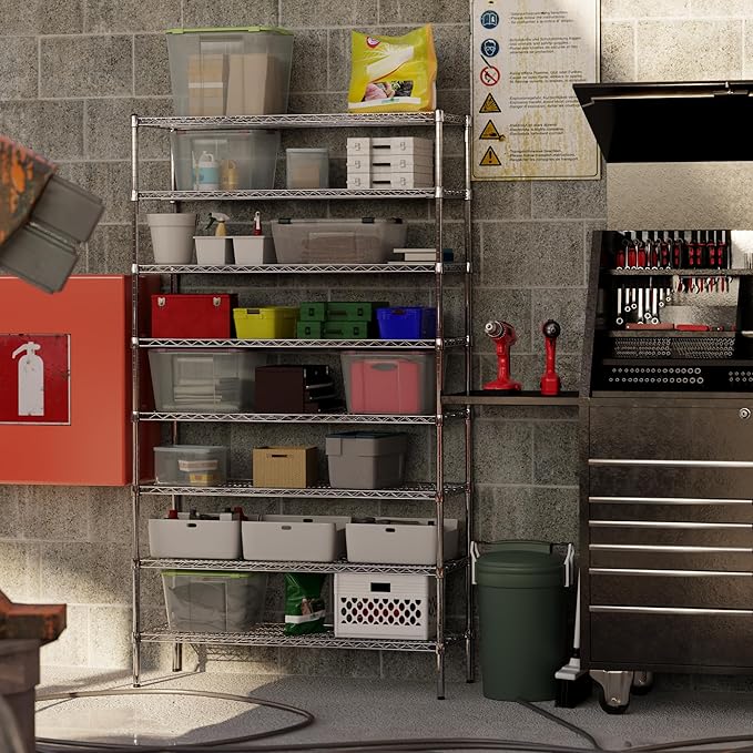 Regal Altair 18" Deep x 48" Wide x 86" Height Wire Shelving Kit | 8-Tier | NSF - Image 7