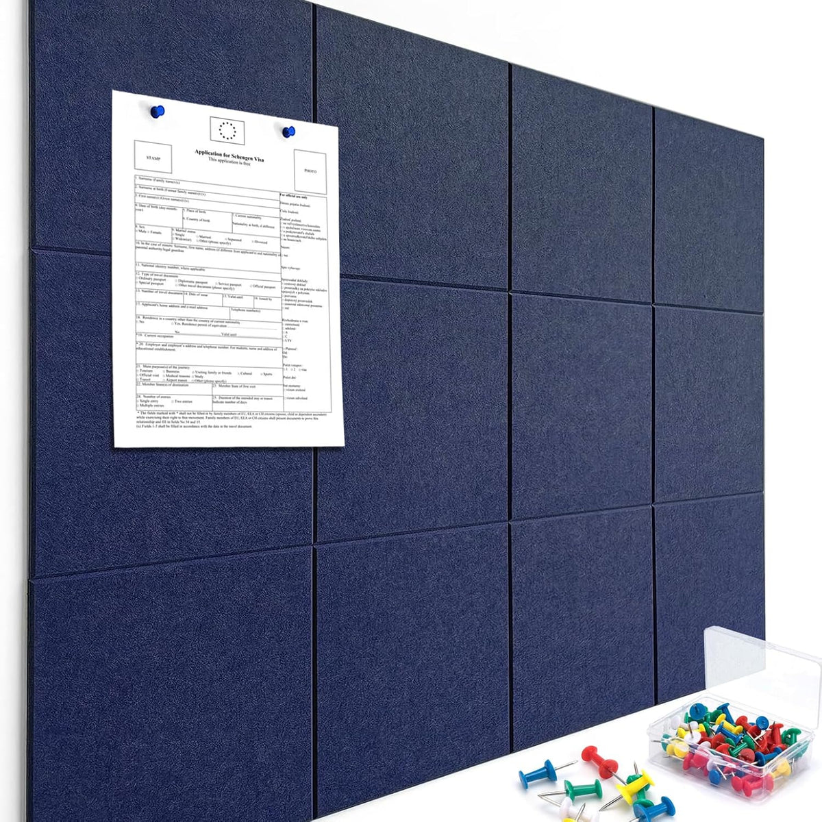 Cork Boards for Walls 48" x 36" Felt Board Alternative, 12 Pack Fel...