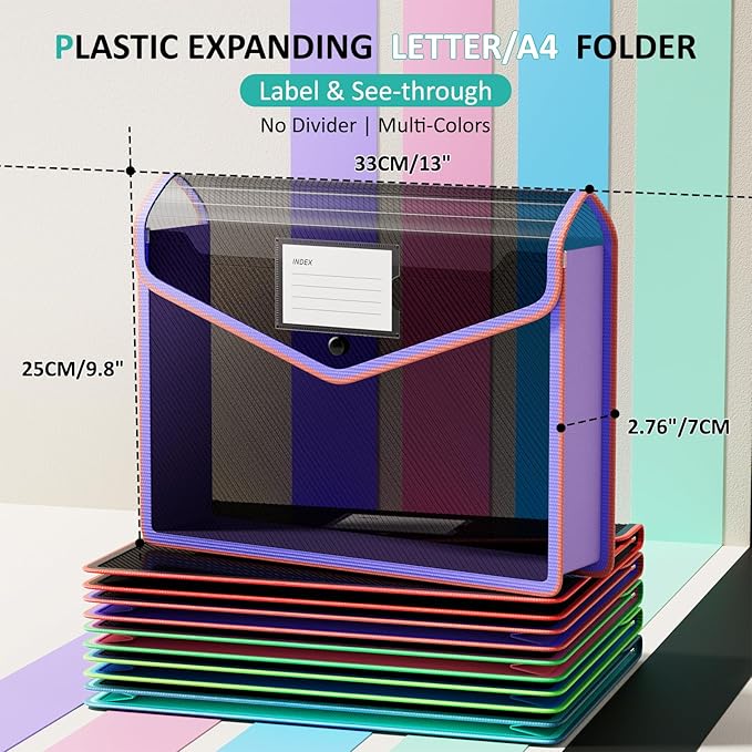 ThinkTex Plastic Expanding File Folder, Suitable - Image 2