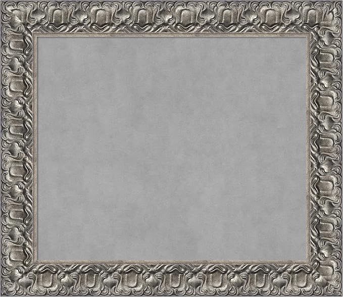 Amanti Art Silver Framed Magnetic Board 26x30 Medium Vision Board by AmantiArt