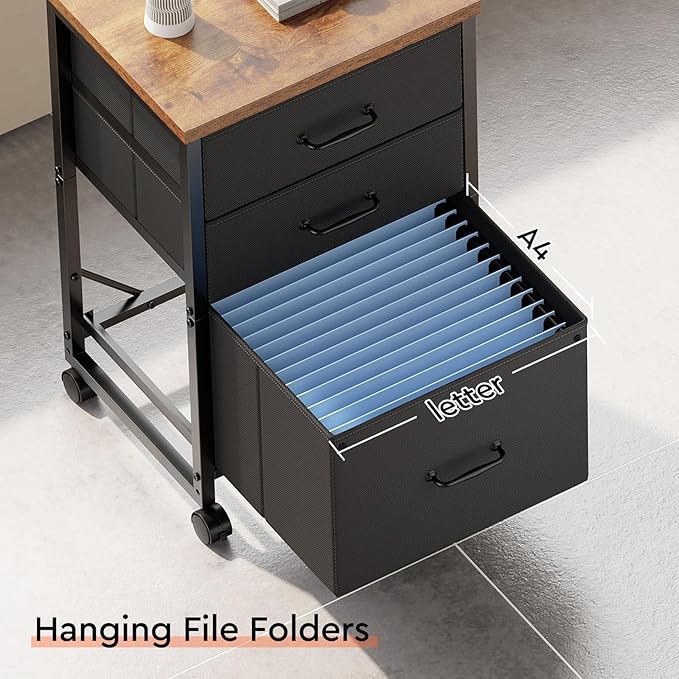 Maihail 3 Drawer Mobile File Cabinet - Image 7