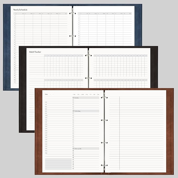 EMSHOI Undated Daily Planner 9.2" X 12", A4 To Do List Notepad, 240 Pages Ring - Image 2