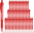 deegtran Pens Bulk, 50 Pack No Bleed Red Ink Click Pens by DEEGTRANPENS