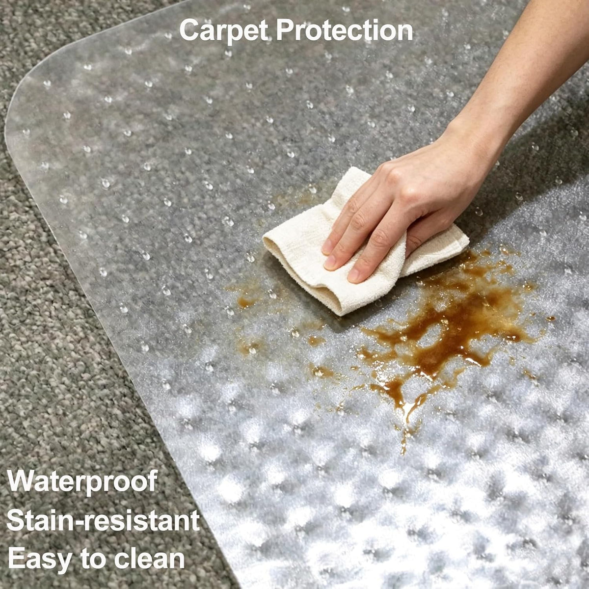 Office Chair Mat for Carpet, Clear Heavy Duty Floor Protector Under Desk