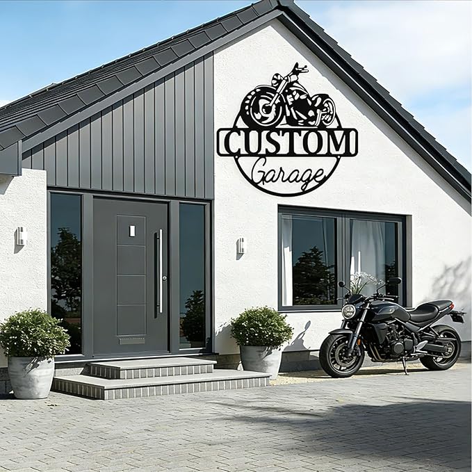 Custom Motorcycle Metal Signs Personalized Biker Name Sign Custom Garage Decor - Image 6