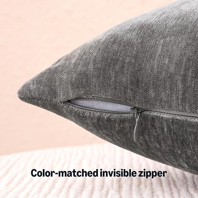 Amazon Basics Chenille Throw Pillow Covers, Home Decor Cushion Cover - Image 5