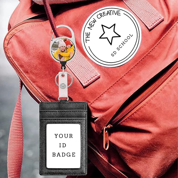 Personalized Retractable ID Badge Holder Clip, Customized Badge Reel - Image 5
