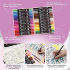 Incraftables 36 Color Dual Tip Calligraphy Pen Set – Artist Brush Pens & Fine - Image 3