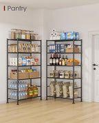 sakugi 5-tier storage shelves 33.1" x12.6" x73.5" black, view 9