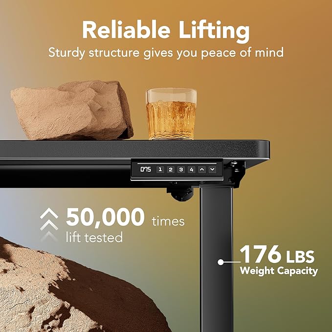 HUANUO Electric Standing Desk, 40 x 24 Inch Height Adjustable Computer Desk - Image 5