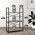 CAPHAUS 3 Tier Small Bookshelf, 24 Inch Width Free Standing Shelf, Bookcase - Image 3