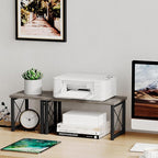 Honiter Desk Shelf for Top of Desk, Wood Desktop Shelf, 2 Tier Adjustable - Image 5