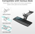 EUREKA ERGONOMIC Keyboard Tray Height Adjustable, Swivel Tilt Computer Keyboard - Image 7