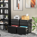INTERGREAT 3 Drawer File Cabinet, Metal Filling Cabinets - Image 2