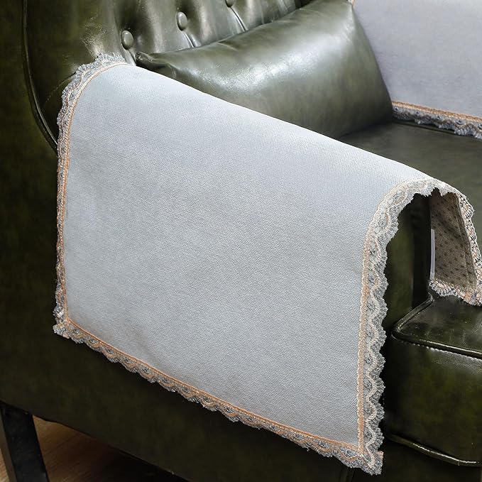 MINJIATEX Couch arm Covers, Non-Slip lace Sofa arm Covers Set of 2 Washable by MINJIATEX