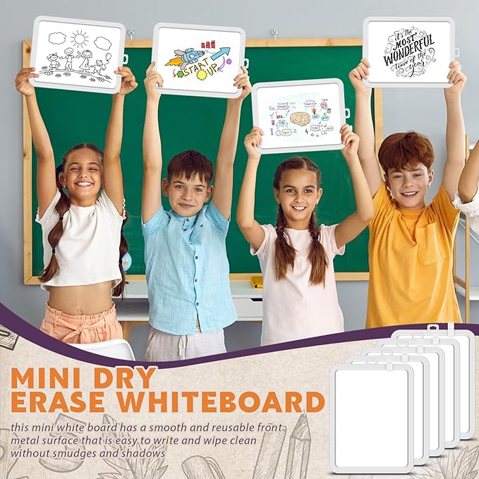 Outus 10 Pcs Dry Erase Mini White Boards Bulk 8.5 x 11'' Small Magnetic - Image 6
