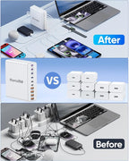 800W USB C Charging Station, 120W PD GaN5 Super Fast USB C Charger Block-10 Port - Image 7
