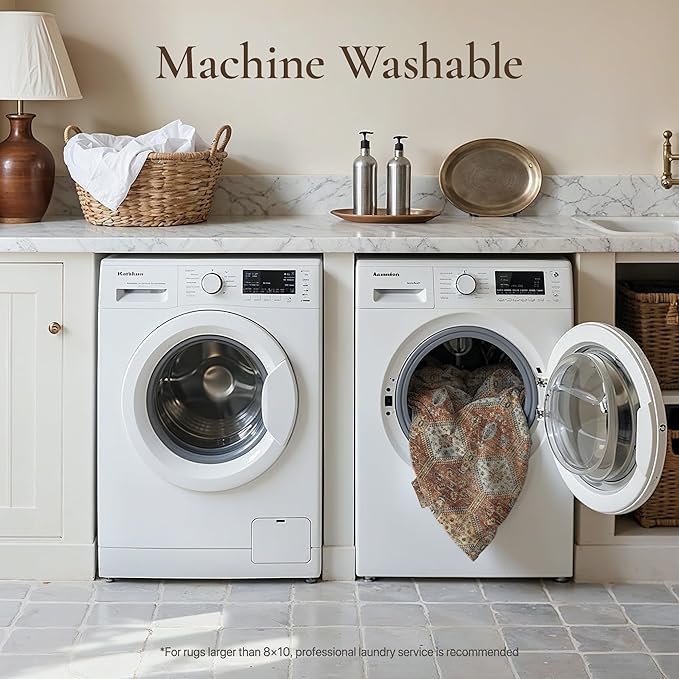GENIMO 6x9 Area Rugs for Living Room, Machine Washable Non Slip Rugs, Low Pile - Image 6