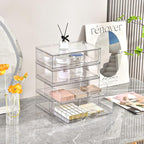 5 Pack Makeup Organizer Stackable, 12.1''L Bathroom Organizer and Storage - Image 7