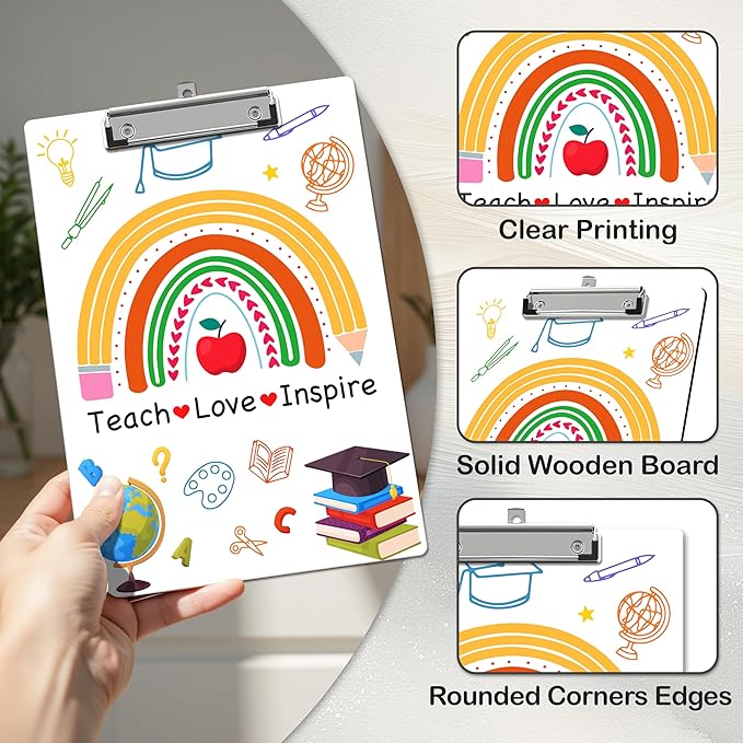 APIILVPQ Teacher Clipboard, Rainbow Clipboards - Image 4