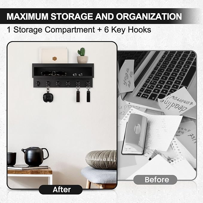 Lucundm Key and Mail Holder Wall Mount, Key Hanger - Image 6