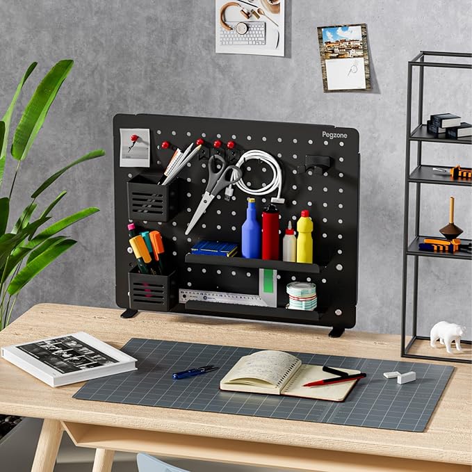 PEGZONE Clamp-on Desk Pegboard, Desk Organizer - Image 7