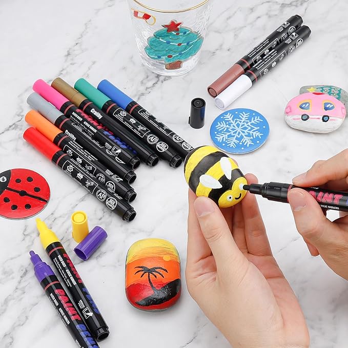 Craiiby Black Paint Pens Paint Markers - Image 7