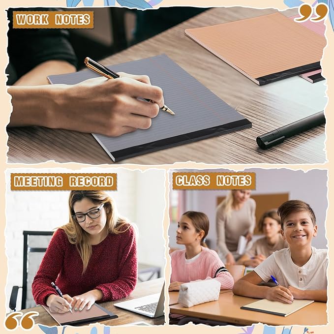 Fuutreo 8 Pcs 8.5'' x 11'' Colored Legal Pad Writing Pads Narrow Ruled 50 - Image 6