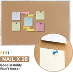 Cork Bulletin Board, 48 X 32 Inches White Framed Message Vision Board, Large - Image 6