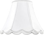 GO&SO Off White Bell Lamp Shade Medium, Scalloped Lampshade Braids - Image 5
