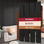 Avana Acoustic Wood Wall Panels – 94.4 x 12.6 Inch Black Oak Acoustic Panels 4