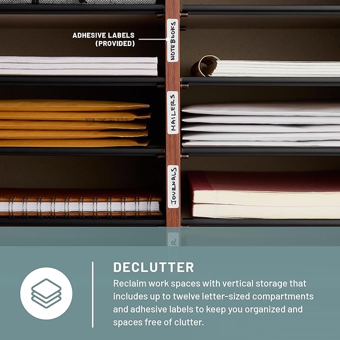Safco Literature Organizer, 12 Compartments, Office and Classroom Mailbox - Image 3