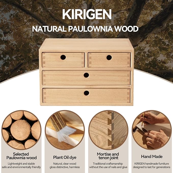 Kirigen Natural Wood Desktop Organizers - Image 7