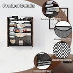 PAG-Mass Wall File Organizer, 6 Tier Mesh Mail Organizer Wall Mounted, Hanging - Image 7