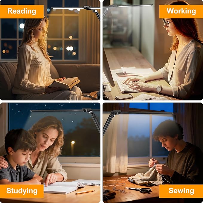 LED Desk Lamp for Office Home, 31.5" Architect Desk Light - Image 7