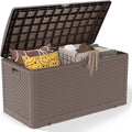 Decksplore 90 Gallon Pro Outdoor Storage Box Waterproof Lockable Resin Deck Box by Decksplore%E2%80%94BuiltforOutdoor