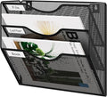EasyPAG 3 Pocket Mesh Wall File Organizer, Hanging Paper Folder Holder by EasyPAG