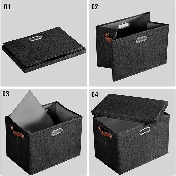 Roobyl 17" Large Collapsible Storage Bins - Image 6