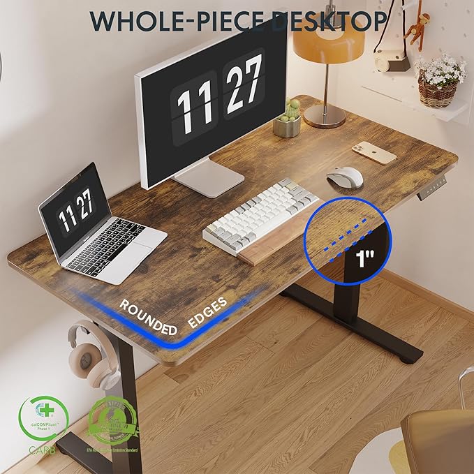FLEXISPOT One-Piece Electric Standing Desk, 48 x 24 Inches Adjustable Desk - Image 4