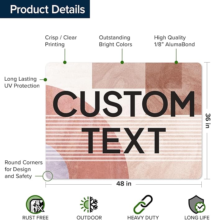 Custom Sign, Custom Street Sign, 11 Font Colors, 13 Font Styles, 4 Hole Options - Image 6