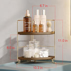 FSyueyun 2-Tier Corner Bathroom Counter Organizer, Tool-Less Installation - Image 2